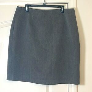Alia Vintage Gray Casual Back Zipper Lined Stretch Pencil Skirt Size 18